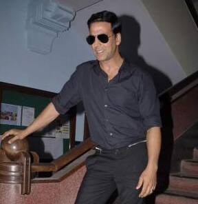 Actor Akshay Kumar at a promotion event of his forthcoming film 'Desi Boyz'.