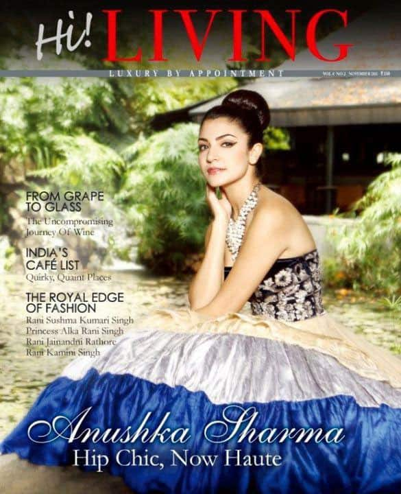 Anushka Sharma on the cover of Hi! Living Magazine, November 2011.