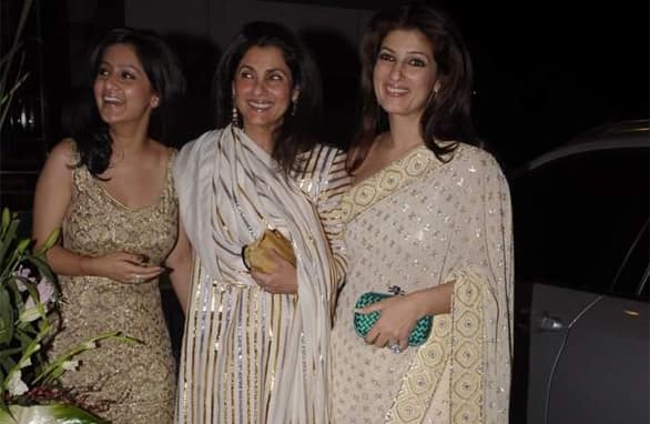 Dimple Kapadia and Twinkle Khanna at the 25th anniversary bash of Abu Jani and Sandeep Khosla.