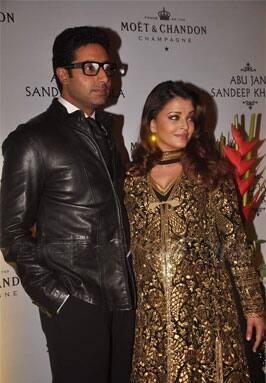 Aishwarya Rai Bachchan attended designer duo Abu Jani and Sandeep Khosla's 25th anniversary party,.