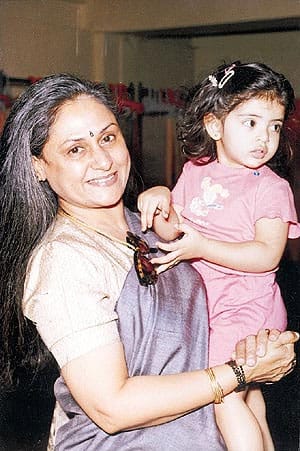 Jaya Bachchan is seen here enjoying a happy hour with her lovely grand-daughter Navya.