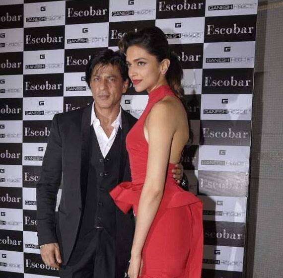 Deepika Padukone and Shahrukh Khan at Ganesh Hegde's birthday bash.