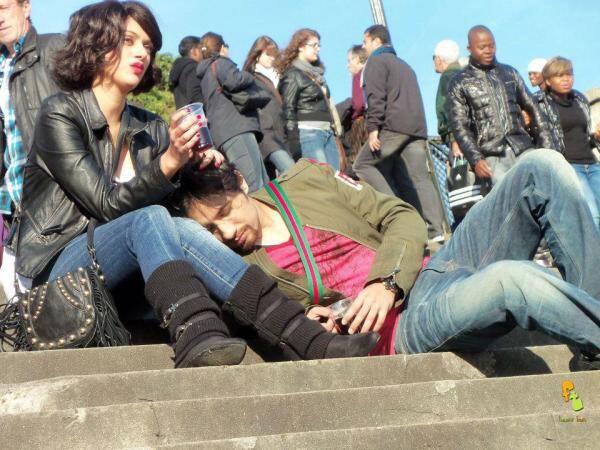 Ali Zafar and Aditi Rao on the sets of `London, Paris, New York`.