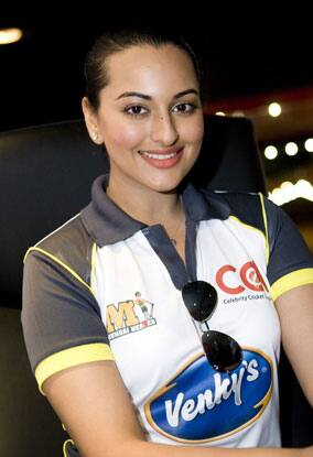 Sonakshi Sinha in Dubai for the Celebrity Cricket League.