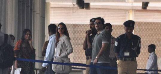 Sonali Bendre and Goldie Behl spotted at the Seven Hills Hospital in Mumbai.