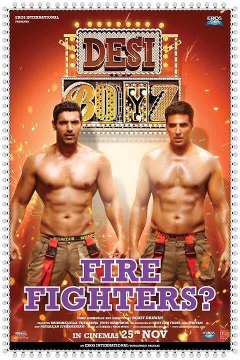 Akshay Kumar and John Abraham look sizzling hot in the new poster of `Desi Boyz`.