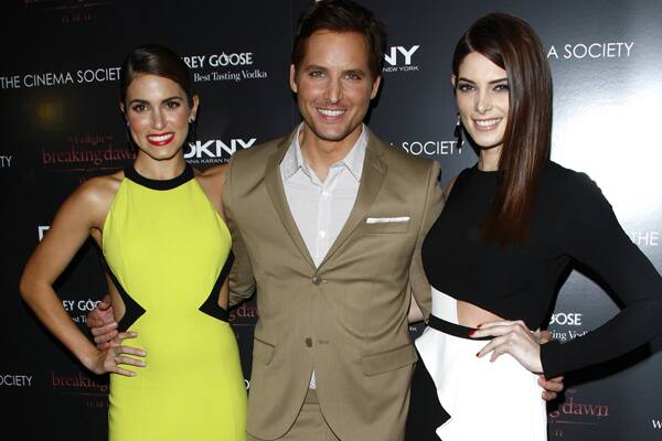 Actors Nikki Reed, Peter Facinelli and Ashley Greene attend the Cinema Society premiere of 