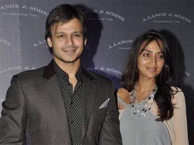 Vivek and Priyanka Oberoi at A Lange & Sohne Party.