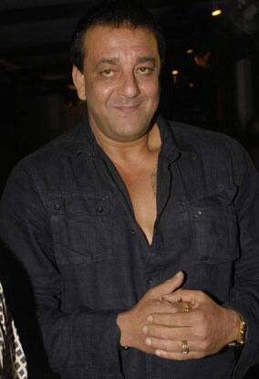 Sanjay Dutt spotted at the music launch of Shiney Ahuja's film `Ghost`.