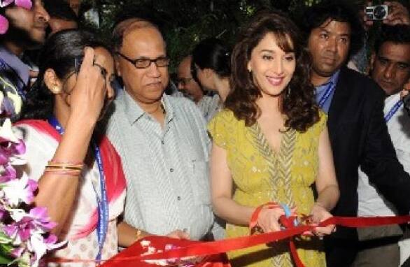 Madhuri Dixit inauguarted the Short Film Center at the 42nd International Film Festival of India (IFFI-2011), in Goa