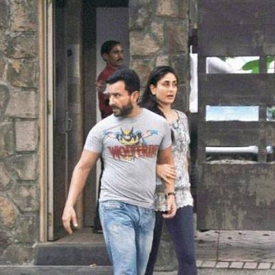 Saif Ali Khan and Kareena Kapoor spotted in Mumbai.