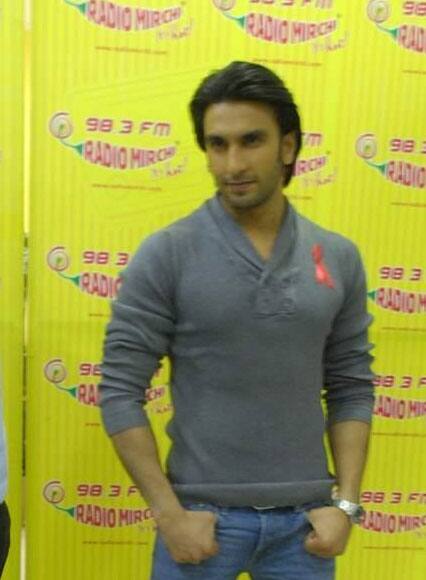 Ranveer Singh promoting 'Ladies vs Ricky Bahl'.