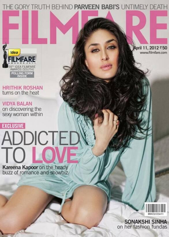 Kareena Kapoor poses on the cover of the latest issue of 'Filmfare'. 