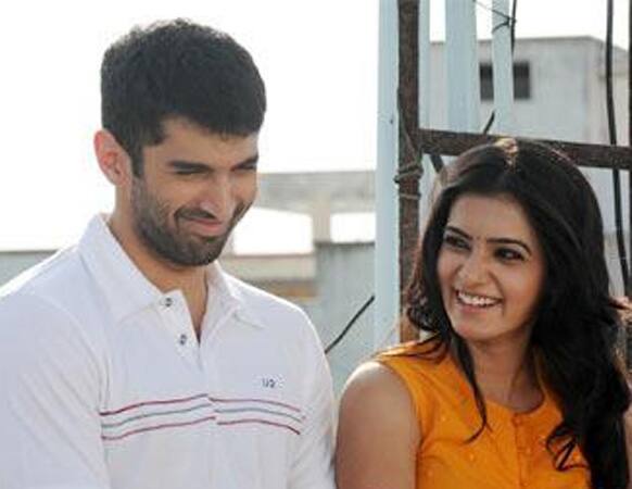 Aditya Roy Kapoor and Samantha in a still from 'Assi Nabbe Poorey Sau'.