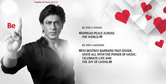 Shah Rukh Khan in Be One Ad. The mission of Be One - 'To destroy barriers that divide'.