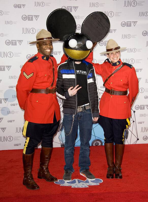 Deadmau5 arrives at the Juno Awards.