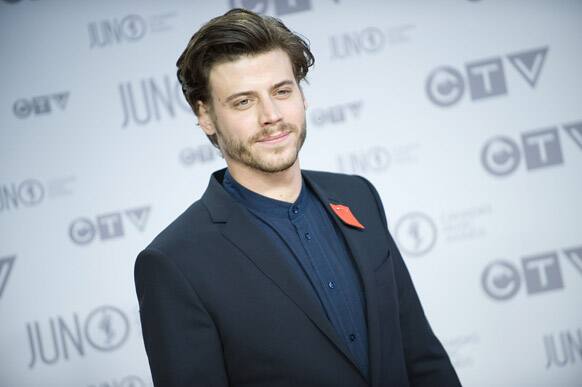 Actor Francois Arnaud arrives at the Juno Awards.