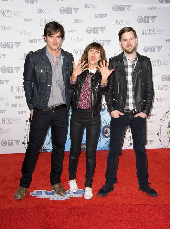 Dragonette arrives at the Juno Awards.