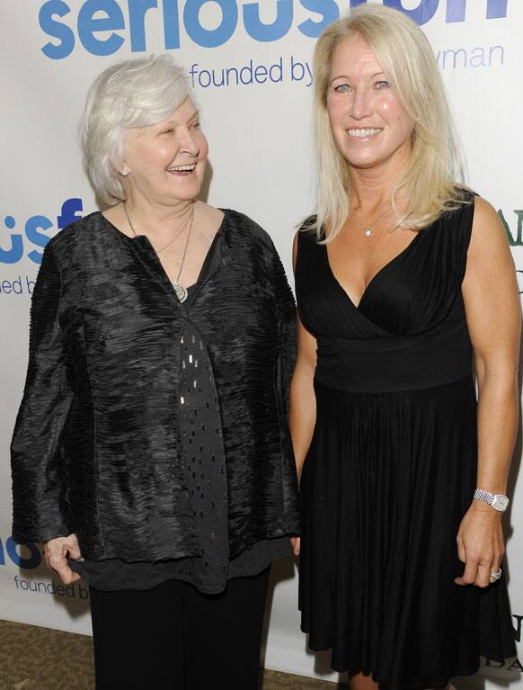 Actress Joanne Woodward, left, and daughter Clea Newman Soderlund attend 