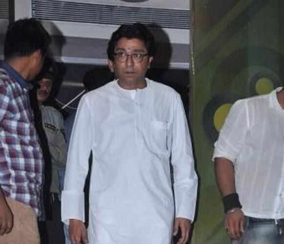 Raj Thackeray walks in for the screening of 'Housefull 2'.