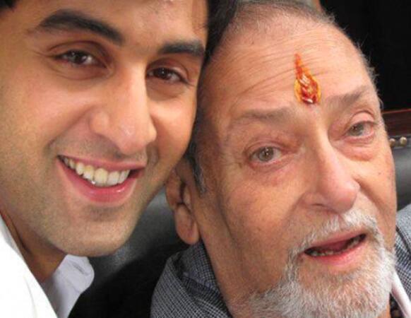 An undated pic of Ranbir Kapoor and Late Shammi Kapoor.