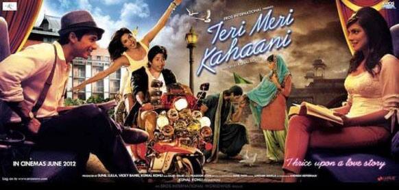 Poster of Shahid and Priyanka starrer 'Teri Meri Kahaani'.