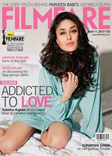 Kareena Kapoor on the cover of Filmfare magazine, April issue.