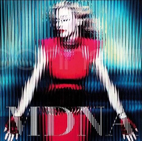 Madonna posted her latest album's cover MDNA on Twitter.