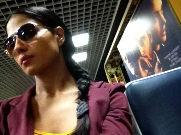 Veena Malik at the Mumbai airport.