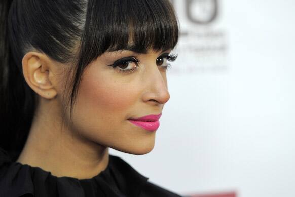 Hannah Simone poses at the opening night of the 10th Annual Indian Film Festival of Los Angeles.