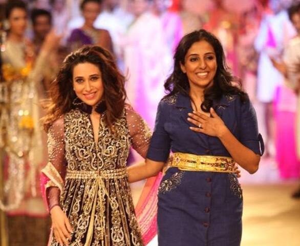 Karisma Kapoor walks the ramp for designer Nivedita Saboo at the Pune Fashion Week.