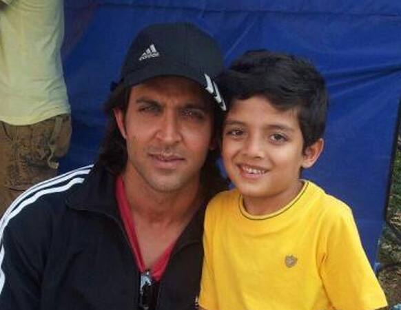 Hrithik Roshan on the sets of 'Krrish 3'.