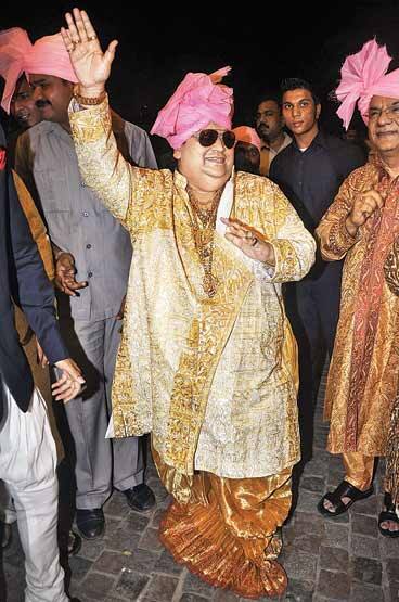 Bappi Lahri shakes a leg at his son Bappa's wedding. 