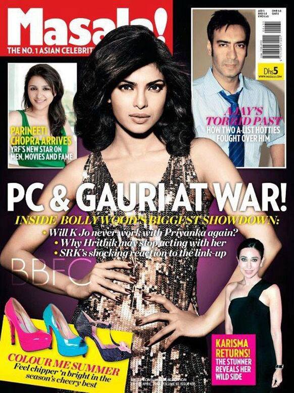 Priyanka on the cover of Masala April 2012 issue.