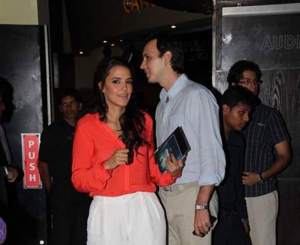 Neha Dhupia arrives for the premeire of 'Avengers' in Mumbai.