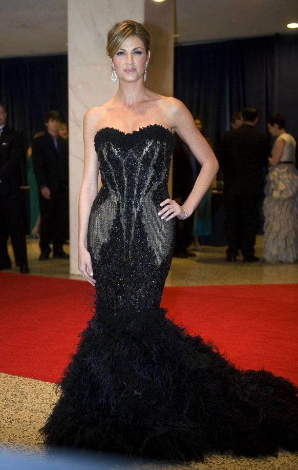 Sportscaster Erin Andrews arrives at the White House Correspondents' Association Dinner.