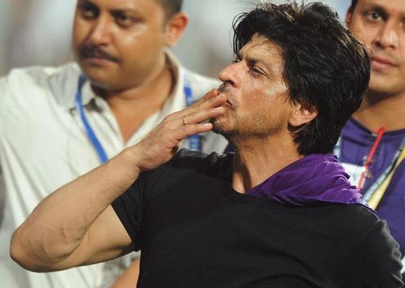 Shah Rukh Khan seen at an IPL match.