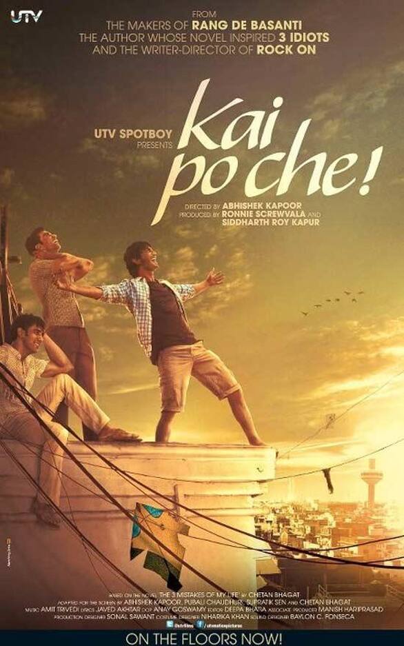 First look of Abhishek Kapoor's 'Kai Po Che' unveiled. The film is based on Chetan Bhagat's best seller 'The 3 Mistakes of my Life'.