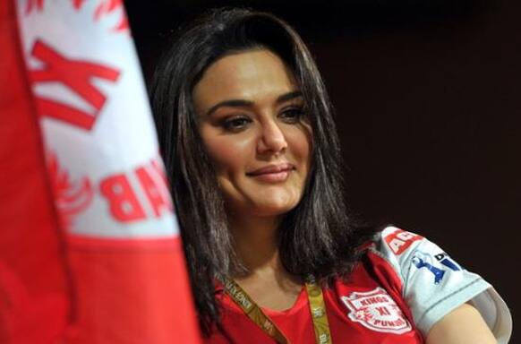 Preity Zinta at an IPL match.