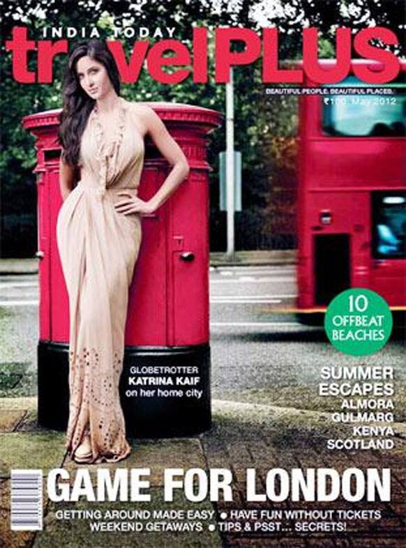 Katrina Kaif on the cover of tours and travel mag Travel Plus, May 2012 issue.