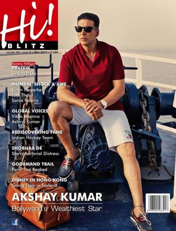 Akshay Kumar on the cover of Hi! Blitz's latest issue.