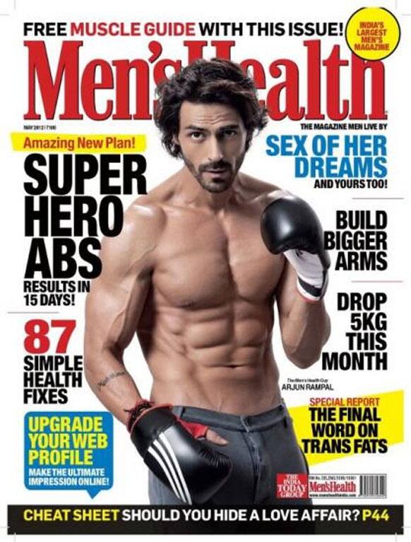 Hunk Arjun Rampal on the cover of Men's Health magazine, May '12 issue.