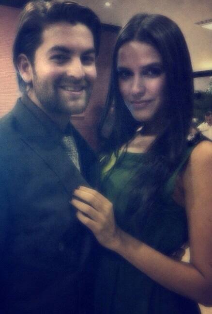 Neil Nitin Mukesh strikes a pose with Neha Dhupia.