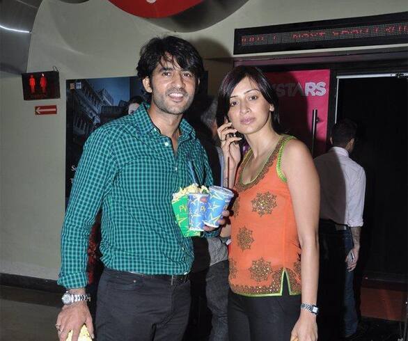 TV stars Hiten Tejwani and Gauri Pradhan at a special screening of 'Dangerous Ishq'.