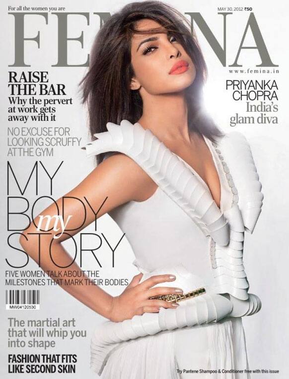 Priyanka Chopra on the cover of Femina India Magazine May 2012 issue.