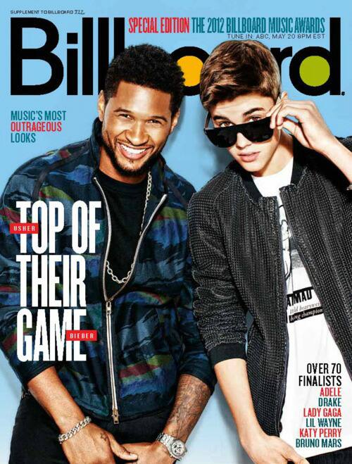 Justin Bieber posted this pic of his and Usher on Twitter and wrote, 