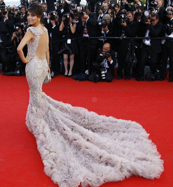 Actress Eva Longoria arrives for the opening ceremony and screening of Moonrise Kingdom at the 65th international film festival, in Cannes.