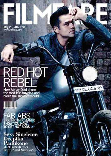 Abhay Deol looks dashing on the cover of Filmfare magazine, May 23rd issue.