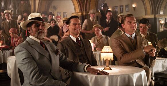 Amitabh Bachchan, Toby Maguire and Leonardo DiCaprio in a still from Baz Luhrmann's 'The Great Gatsby'. Big B does a cameo in the film. 