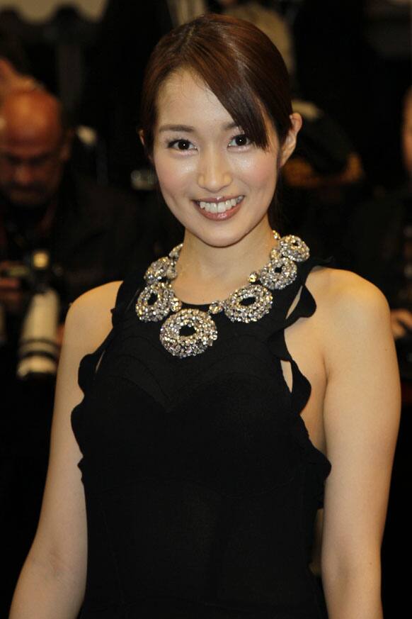 Actress Rin Takanashi arrives for the screening of Like Someone in Love at the 65th international film festival, in Cannes, southern France.